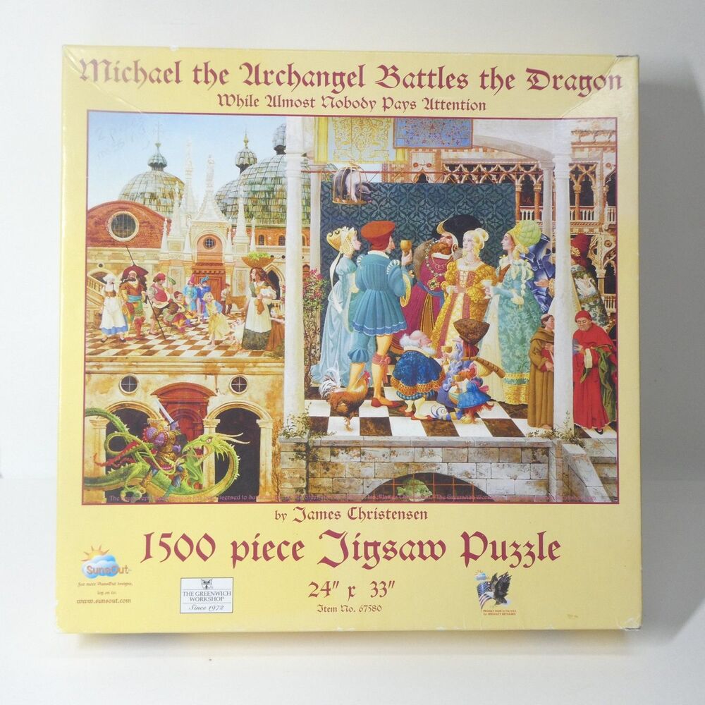 Michael the Archangel Battles Dragon James Christensen 1500 Pc Puzzle SunsOut